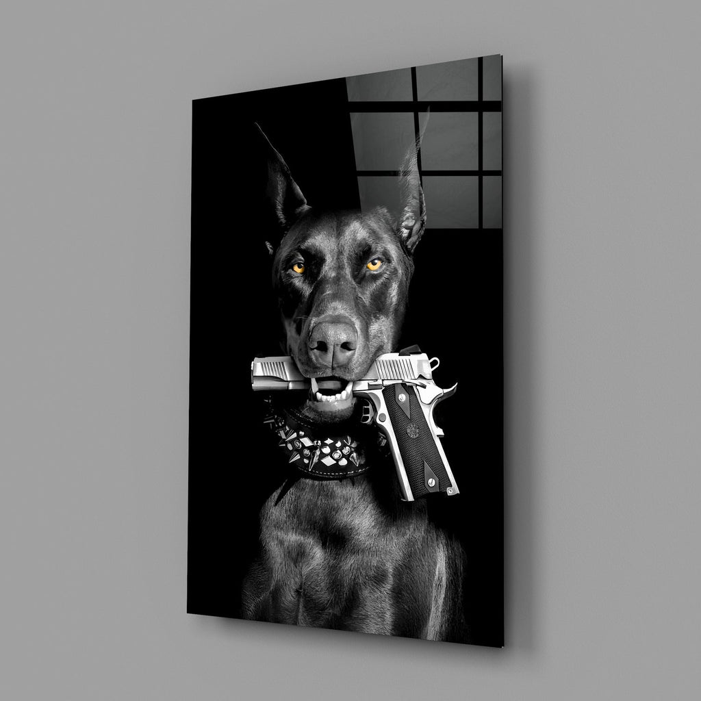 Doberman Glass Wall Art || Designer's Collection