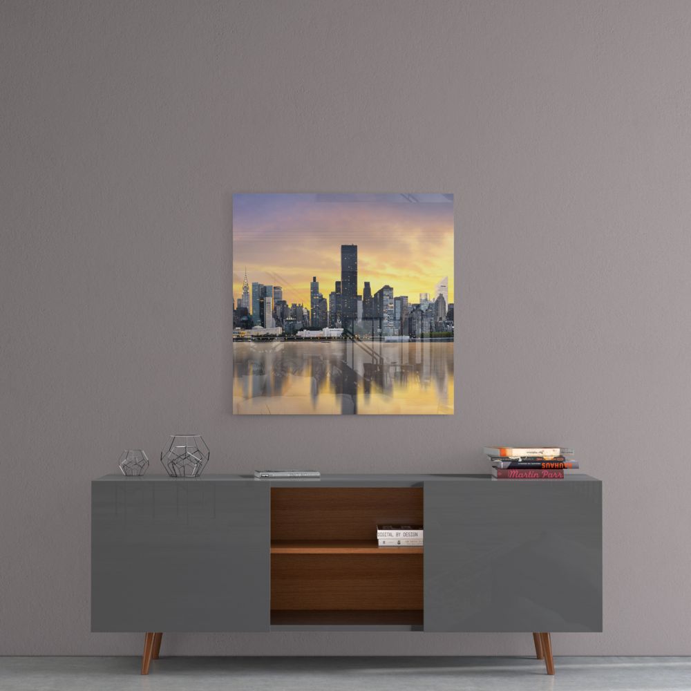 City Glass Wall Art
