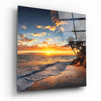 Palm Trees Glass Wall Art