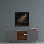 Colored Feather Glass Wall Art