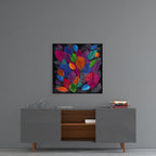 Colorful Leaves Glass Wall Art