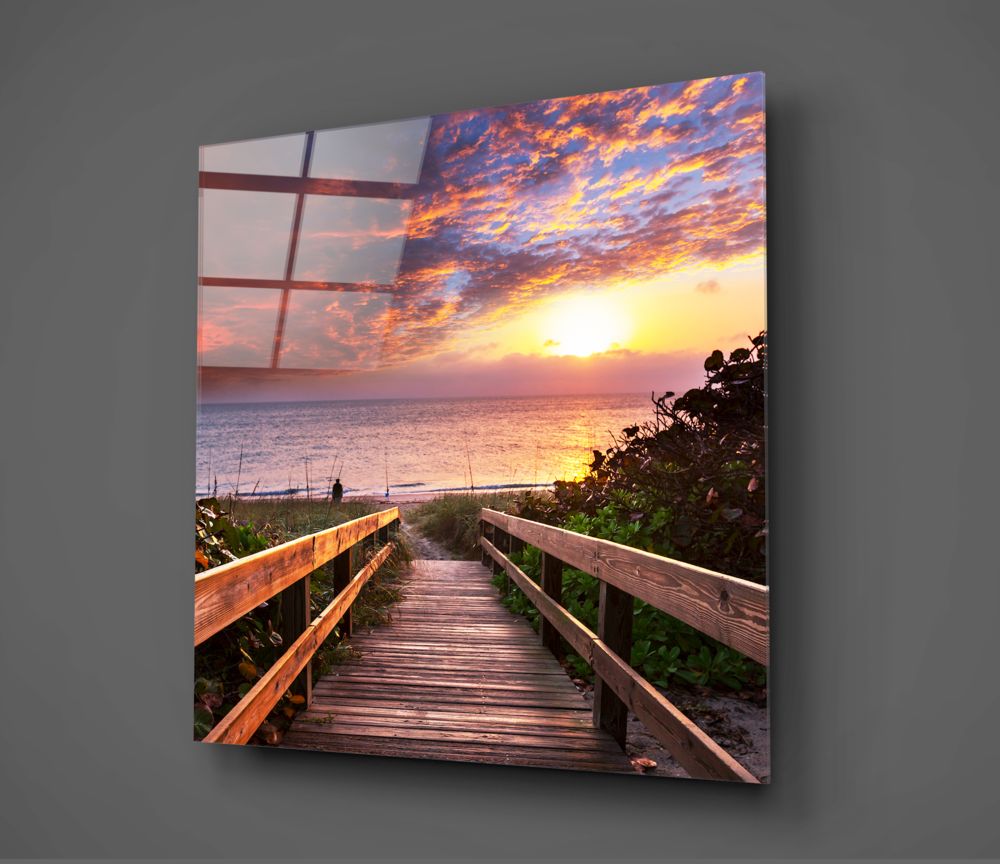 Sea Landscape Glass Wall Art