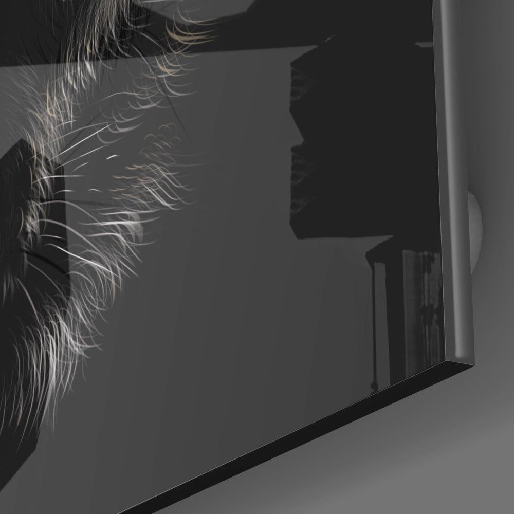 Eyes of the Wolf Glass Wall Art