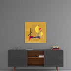 Moon Section Glass Wall Art