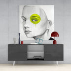 Yellow Look Glass Wall Art