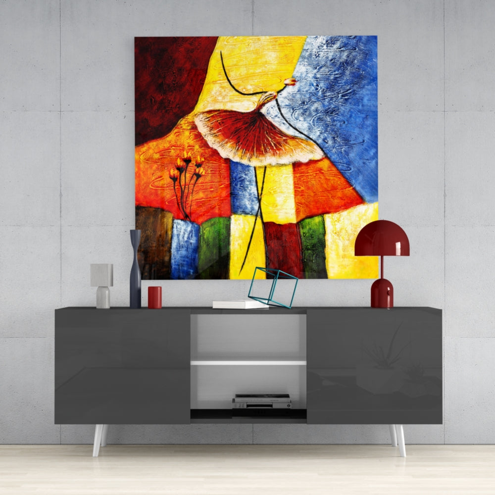 Abstract Glass Wall Art