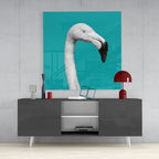 Flamingo Glass Wall Art