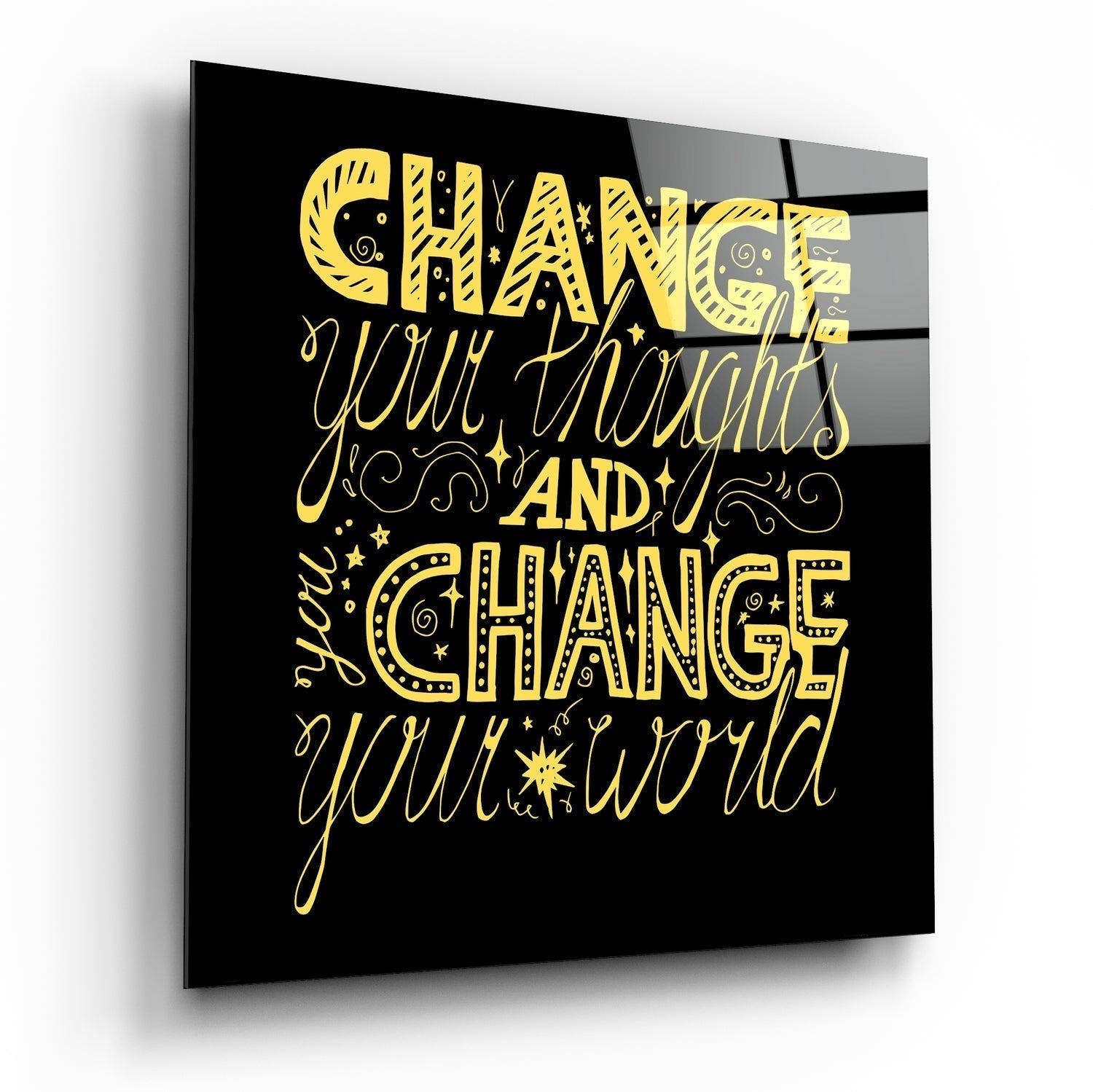 ‚ÄúChange Your World‚Äù Glass Wall Art
