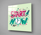 ‚ÄúStart Now‚Äù Glass Wall Art