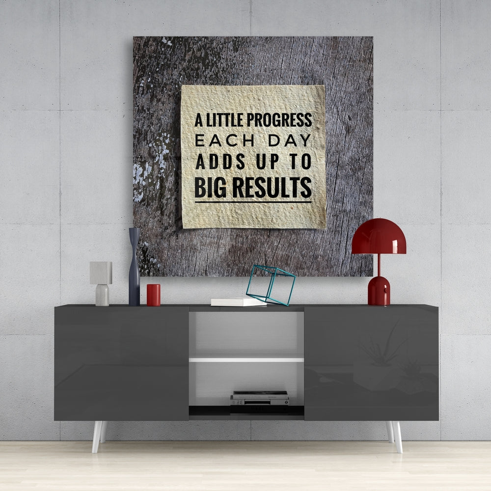 ‚ÄúBig Results‚Äù Glass Wall Art