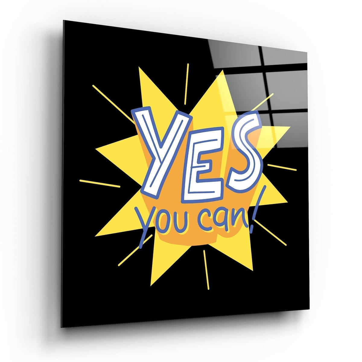 ‚ÄúYes, You Can‚Äù Glass Wall Art