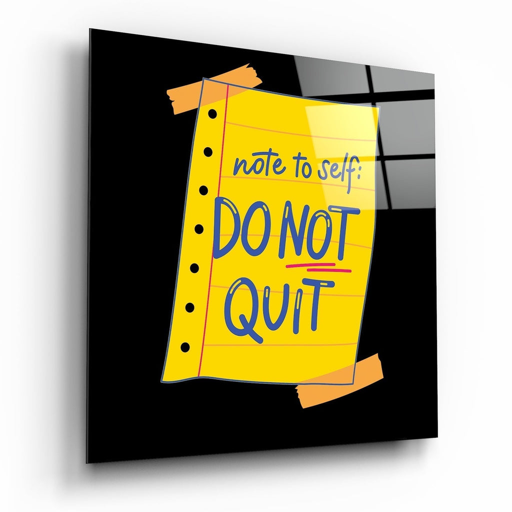 ‚ÄúNote To Self‚Äù Glass Wall Art