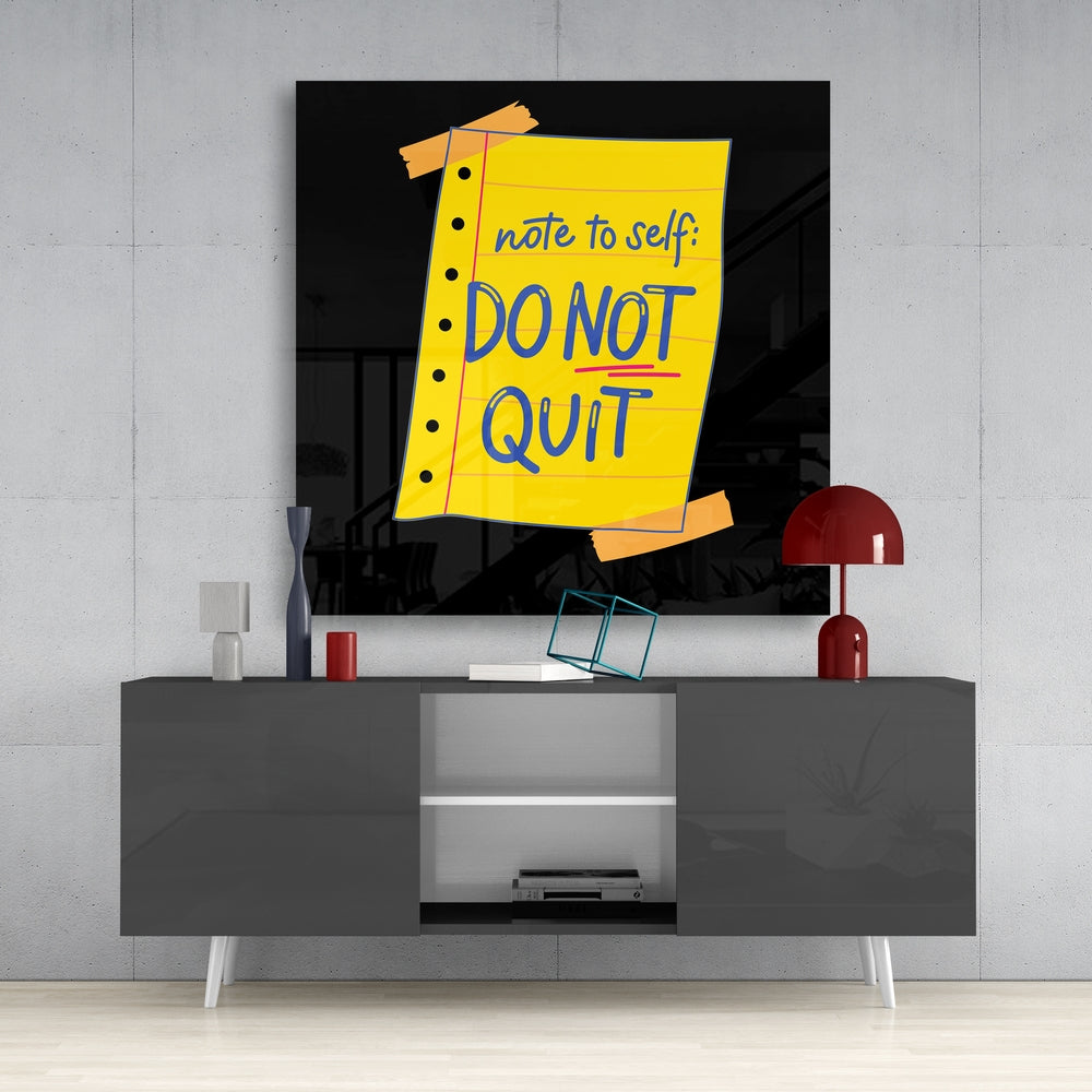 ‚ÄúNote To Self‚Äù Glass Wall Art