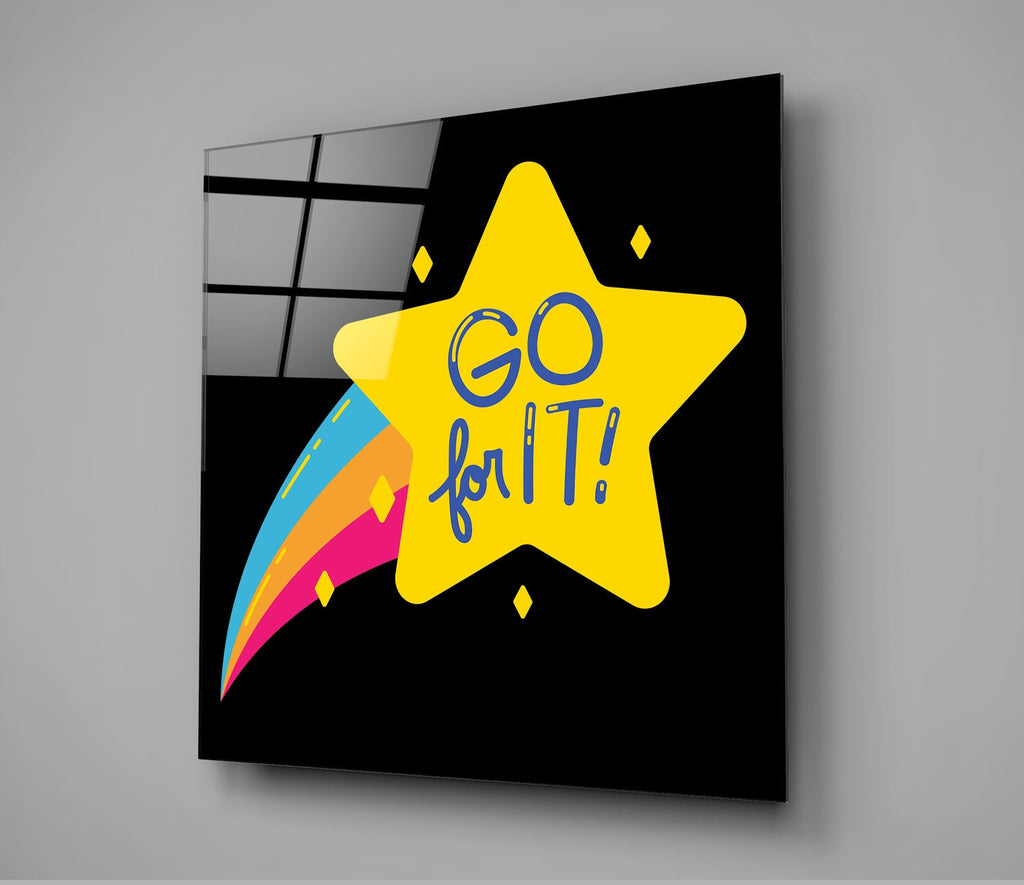 ‚ÄúGo for It‚Äù Glass Wall Art