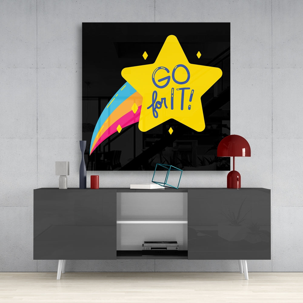 ‚ÄúGo for It‚Äù Glass Wall Art