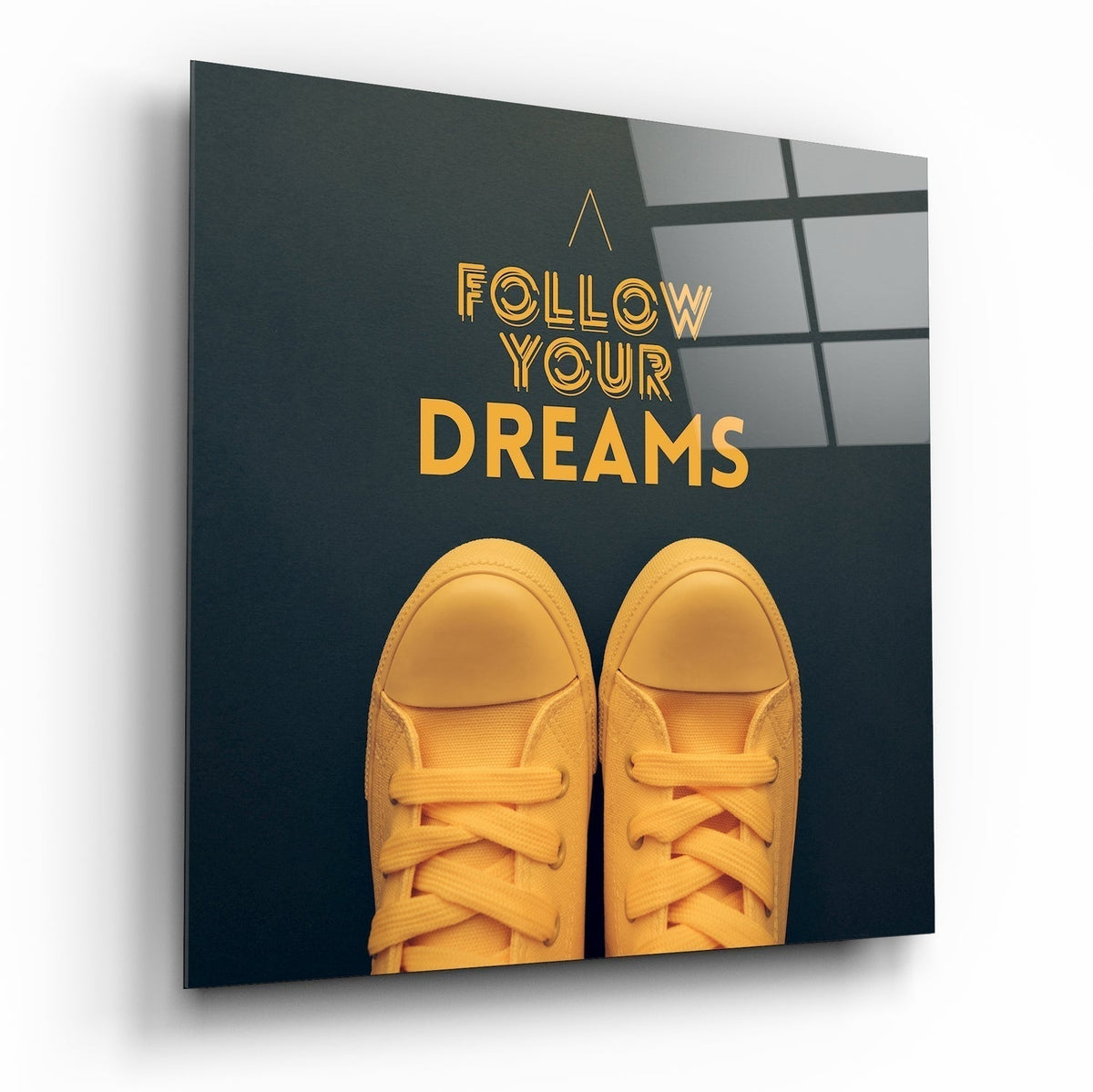 Follow Your Dreams‚Äù Glass Wall Art