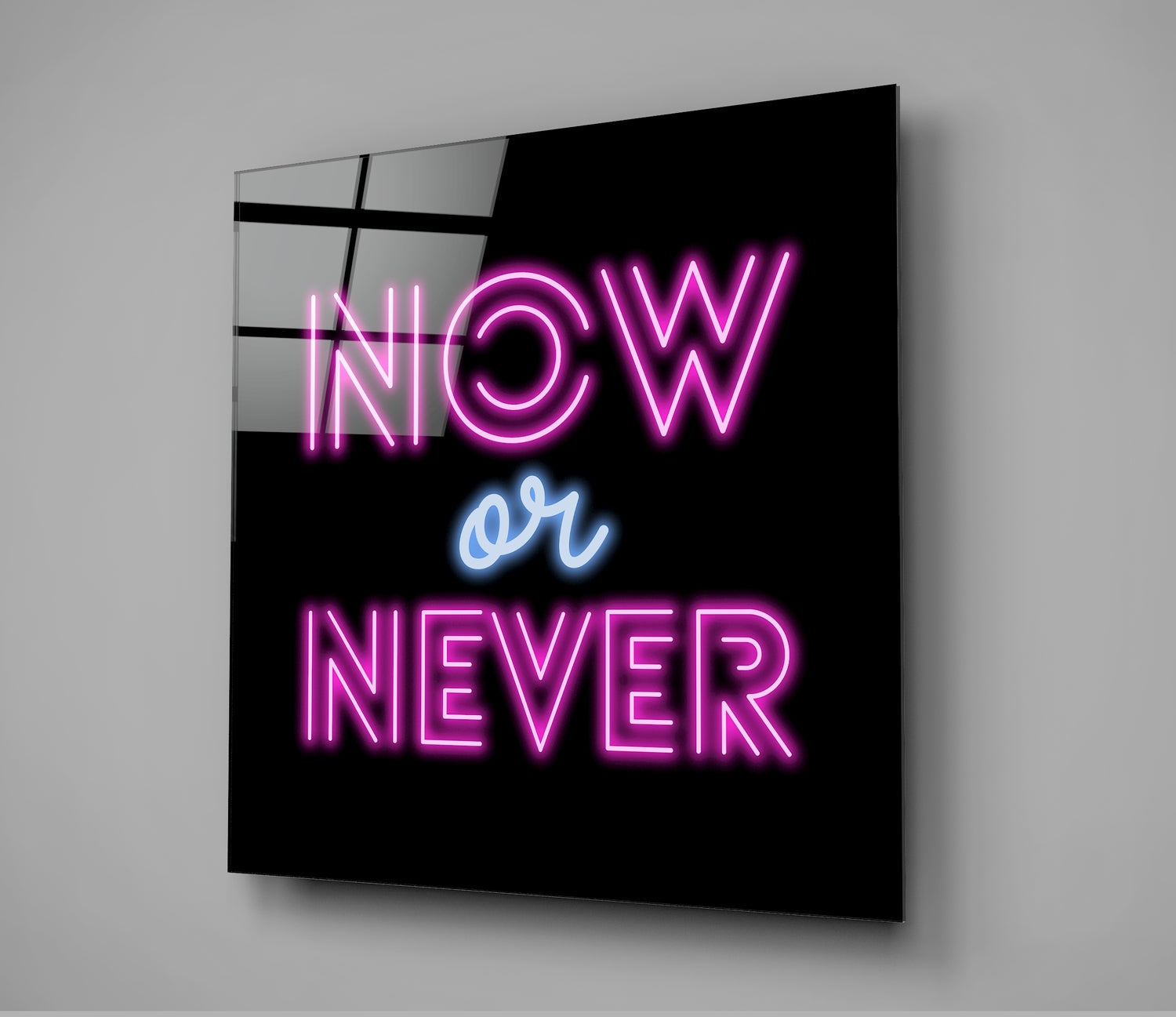 ‚ÄúNow or Never‚Äù Glass Wall Art