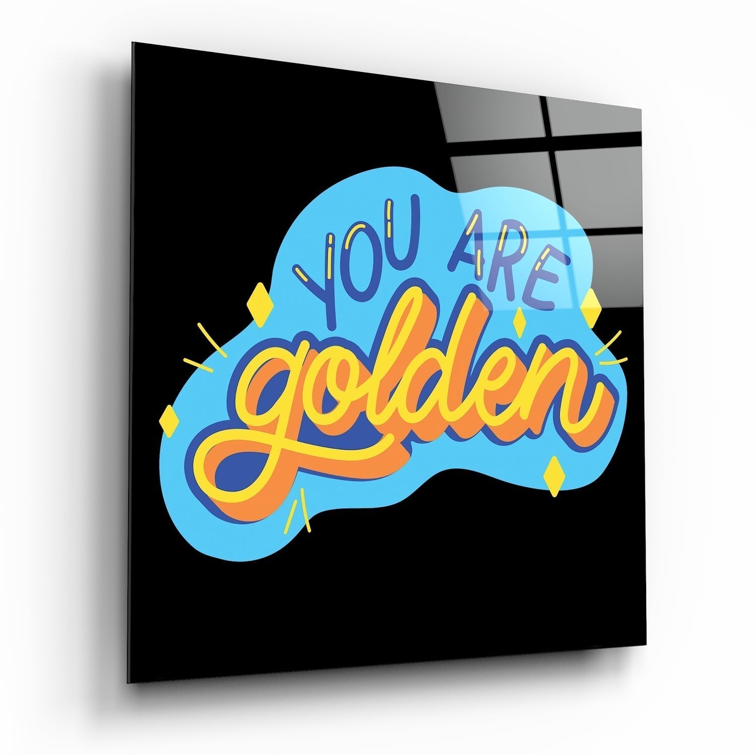 ‚ÄúYou Are Golden‚Äù Glass Wall Art