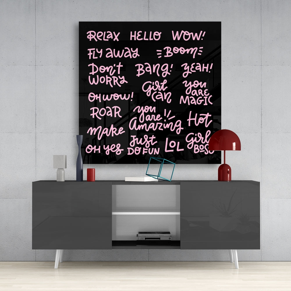‚ÄúRelax‚Äù Glass Wall Art