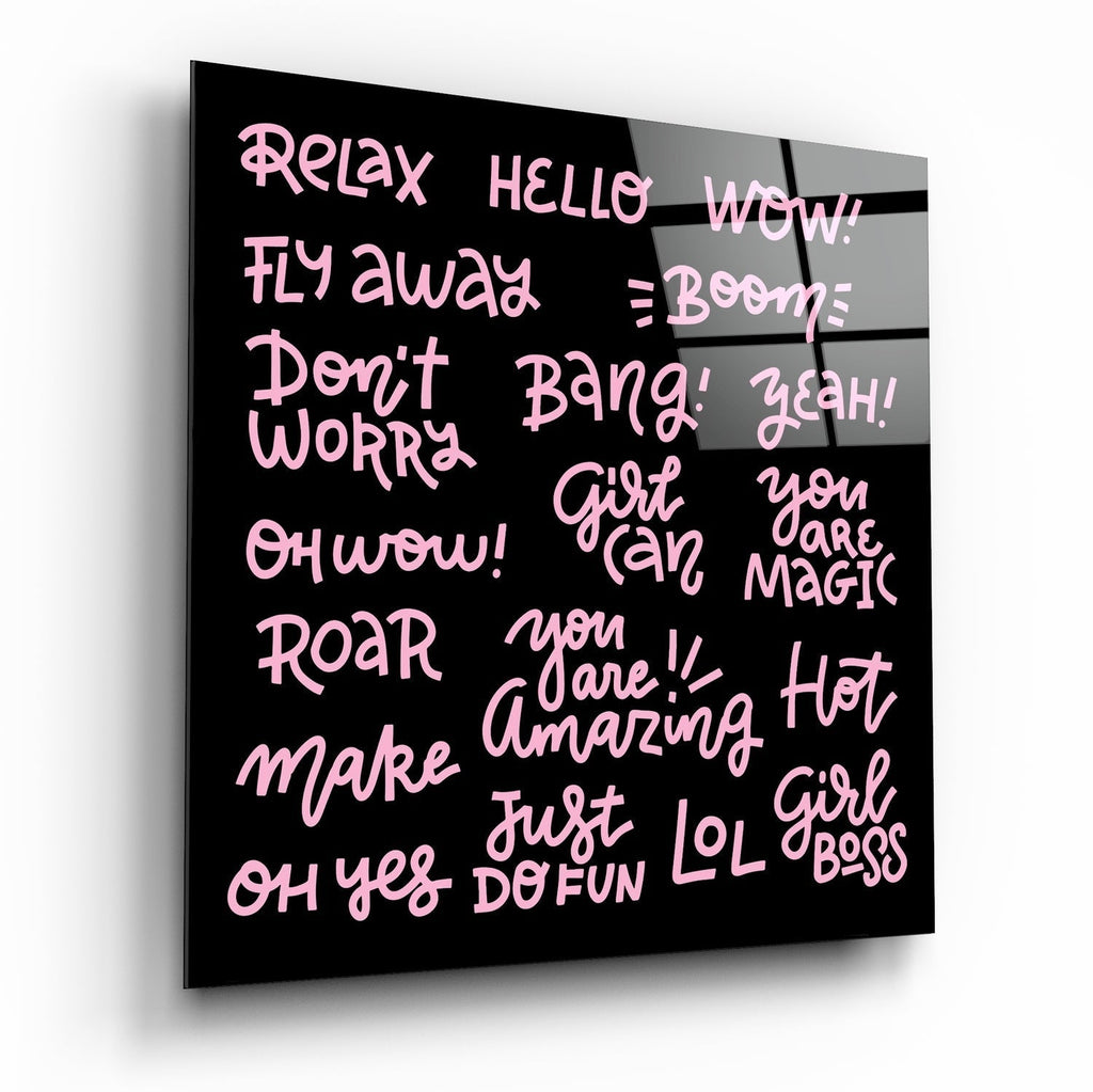 ‚ÄúRelax‚Äù Glass Wall Art