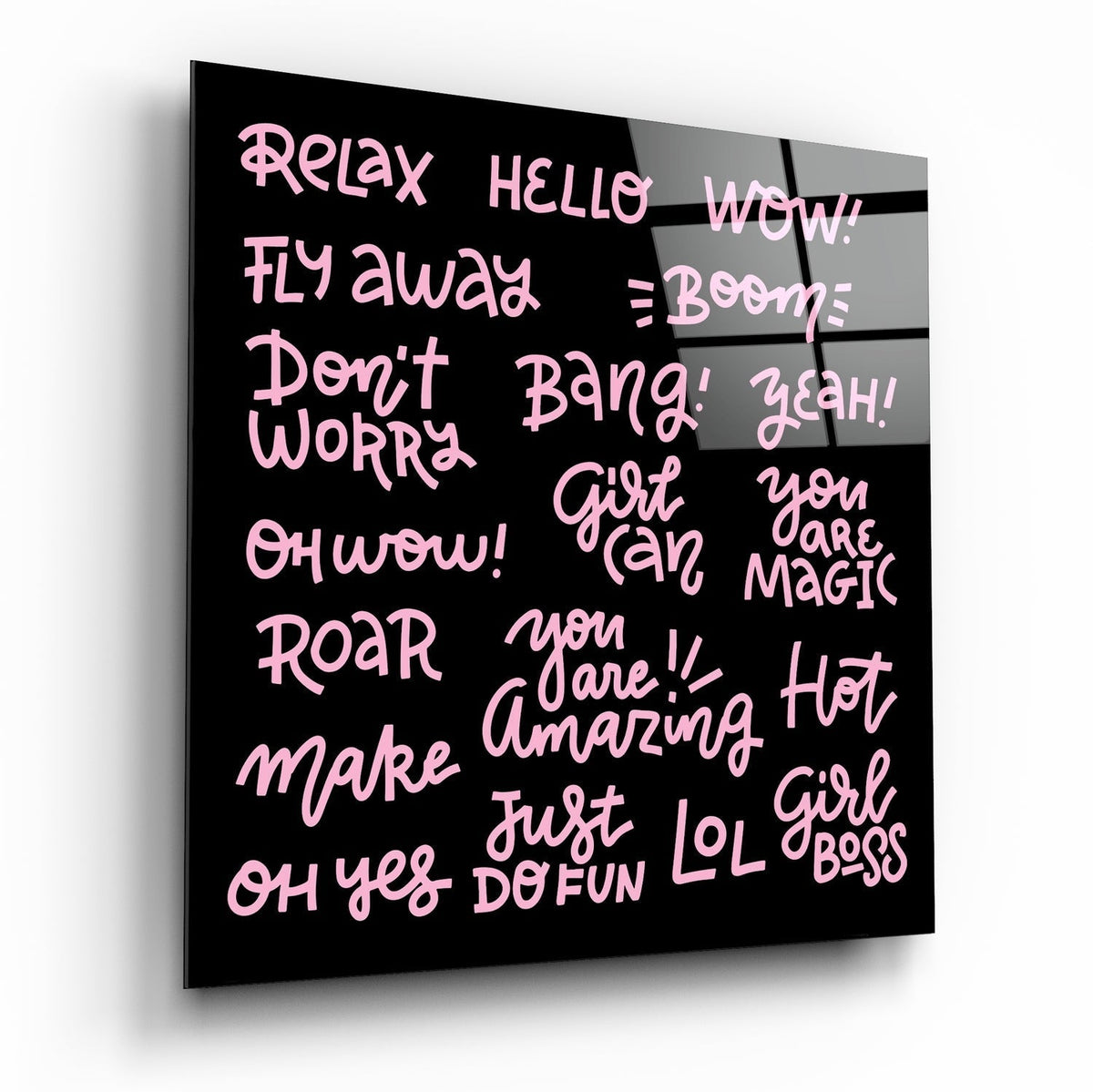 ‚ÄúRelax‚Äù Glass Wall Art