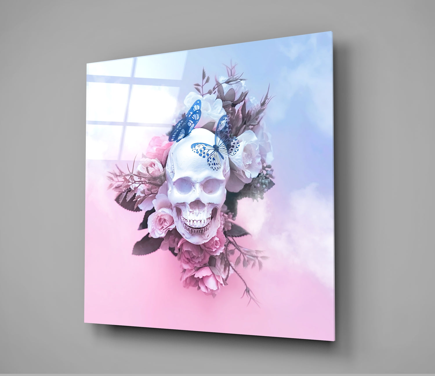 Flower Head Glass Wall Art | Insigne Art Design
