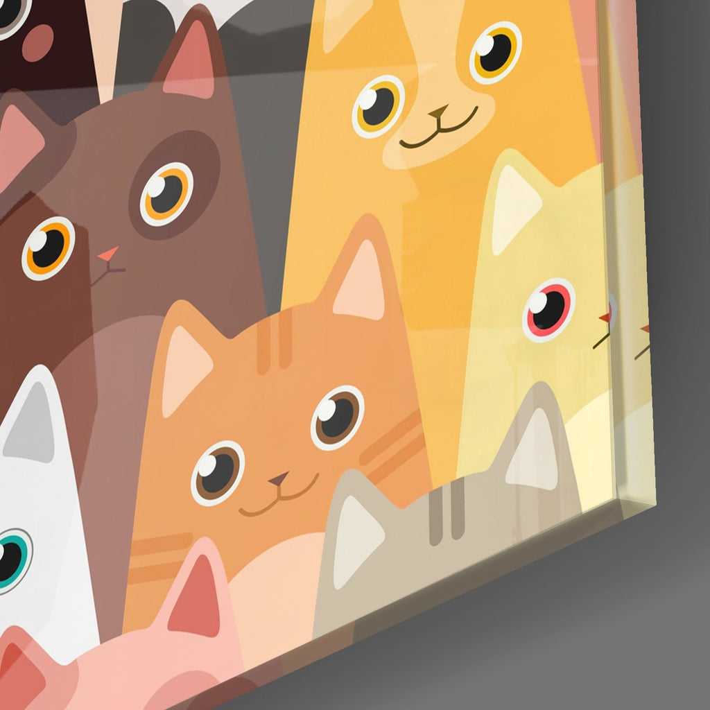 Cats Glass Wall Art | Insigne Art Design