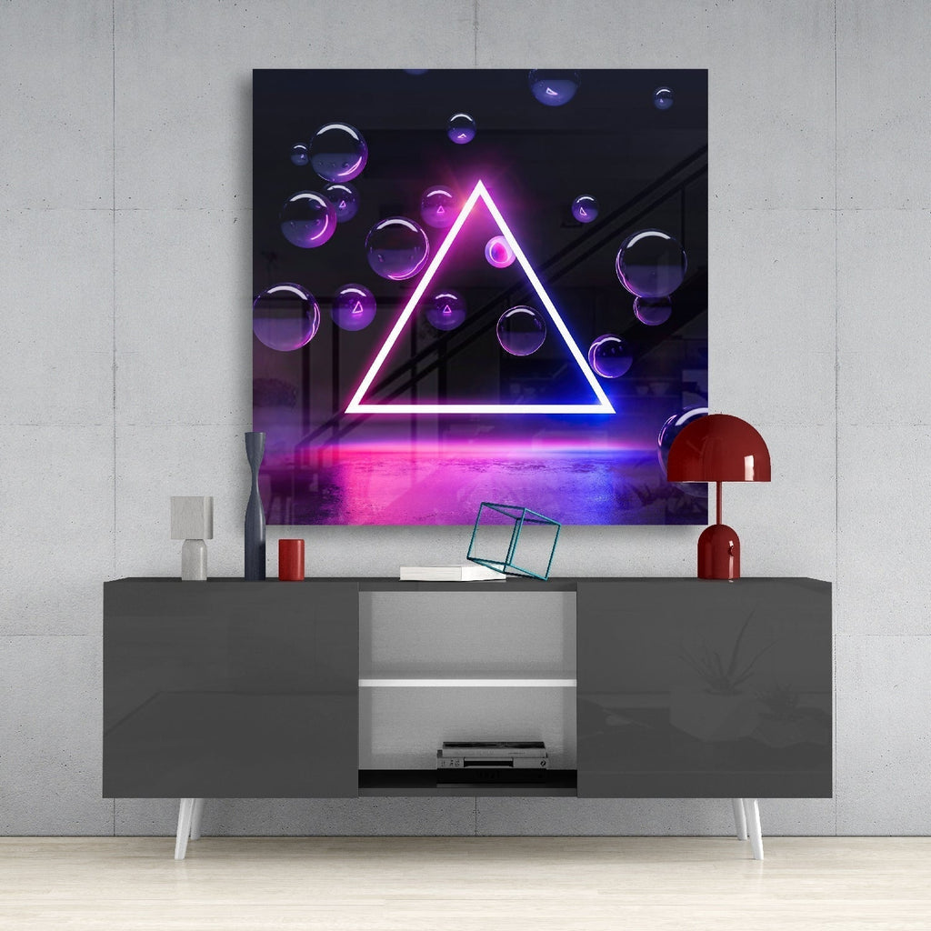 Triangle Glass Wall Art | Insigne Art Design