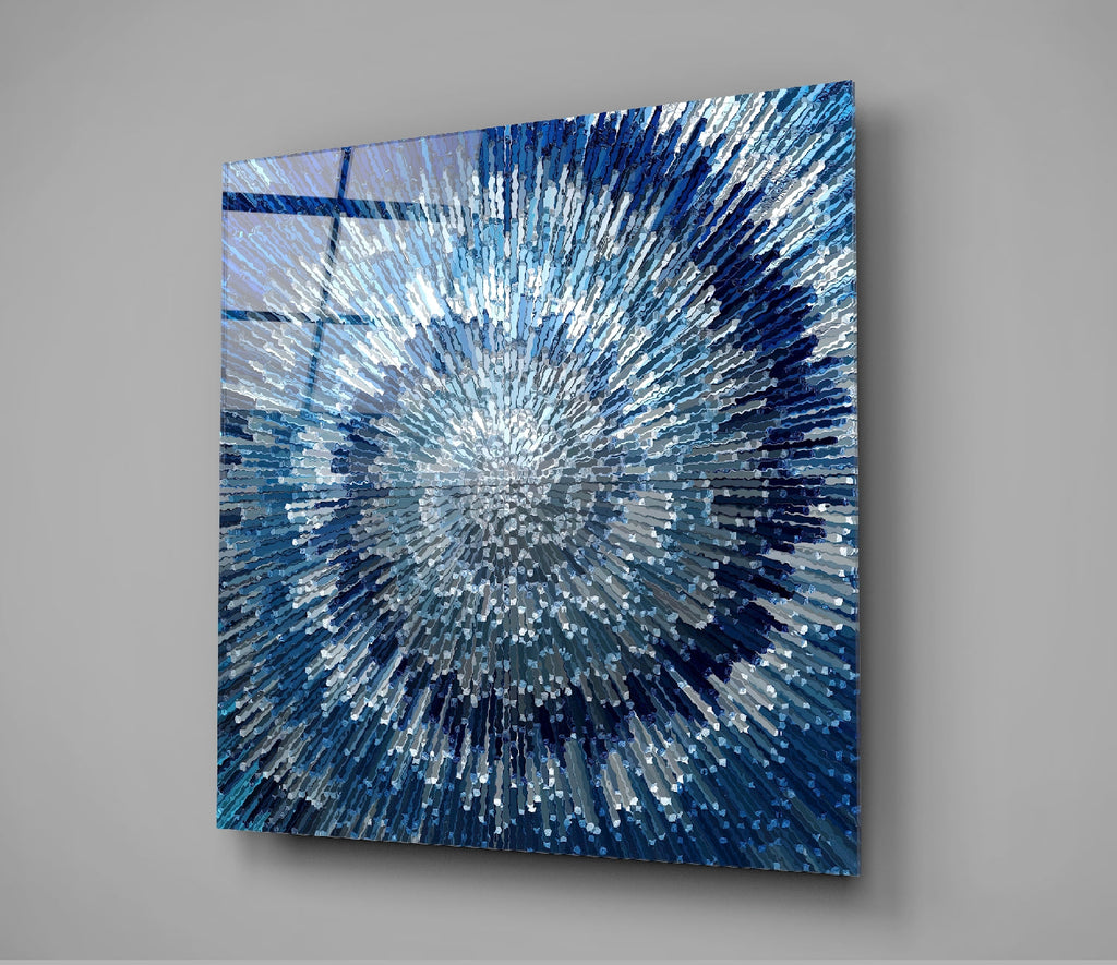Cycle of Blue Glass Wall Art | Insigne Art Design