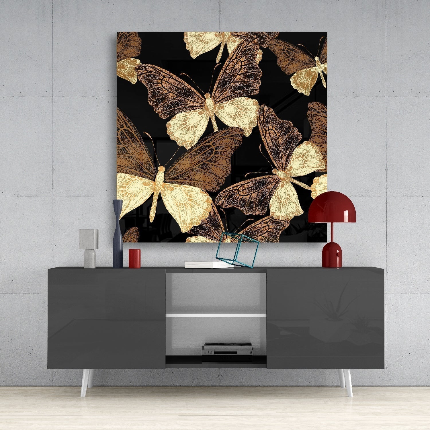 Butterflies Glass Wall Art | Insigne Art Design