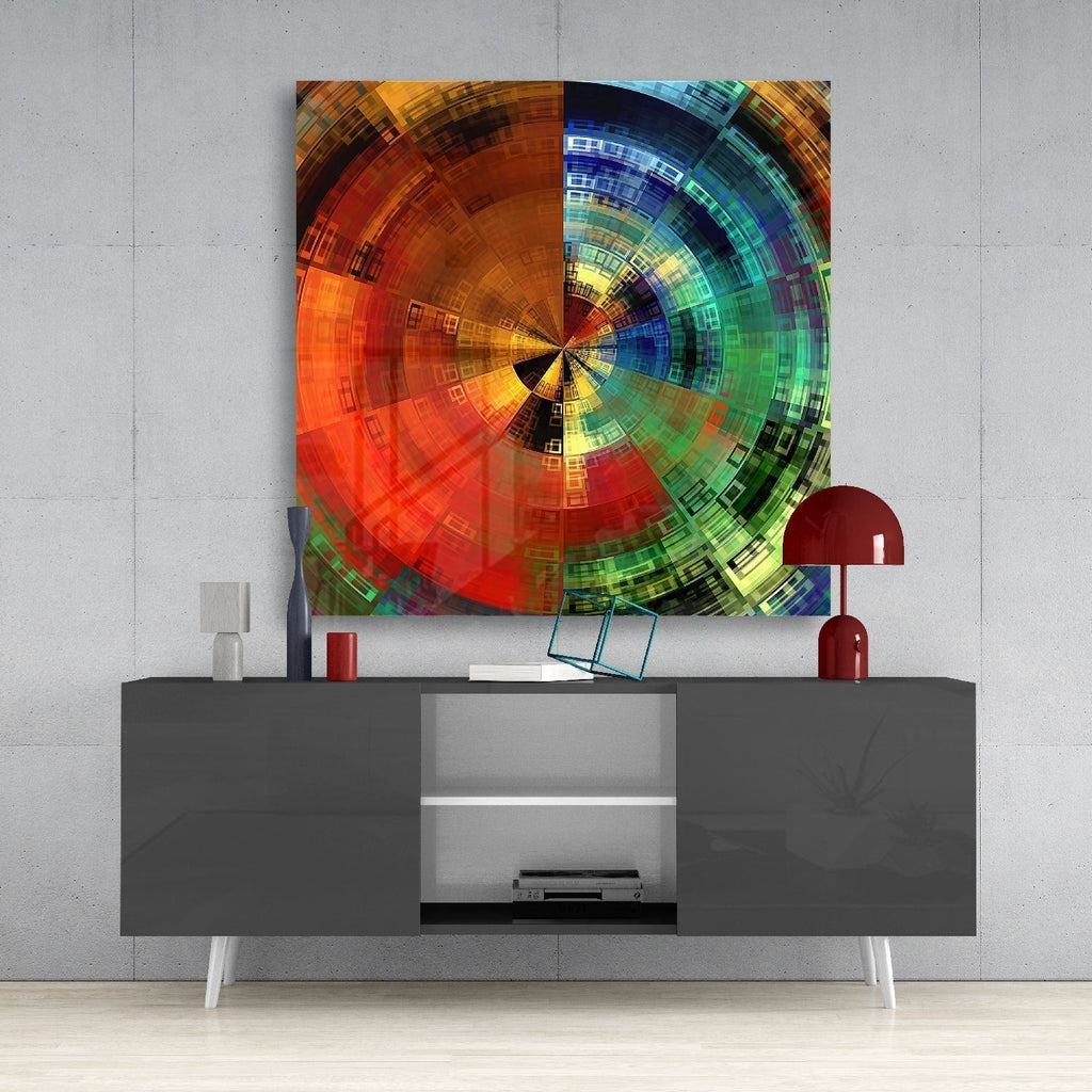 Color Wheel Glass Wall Art | Insigne Art Design
