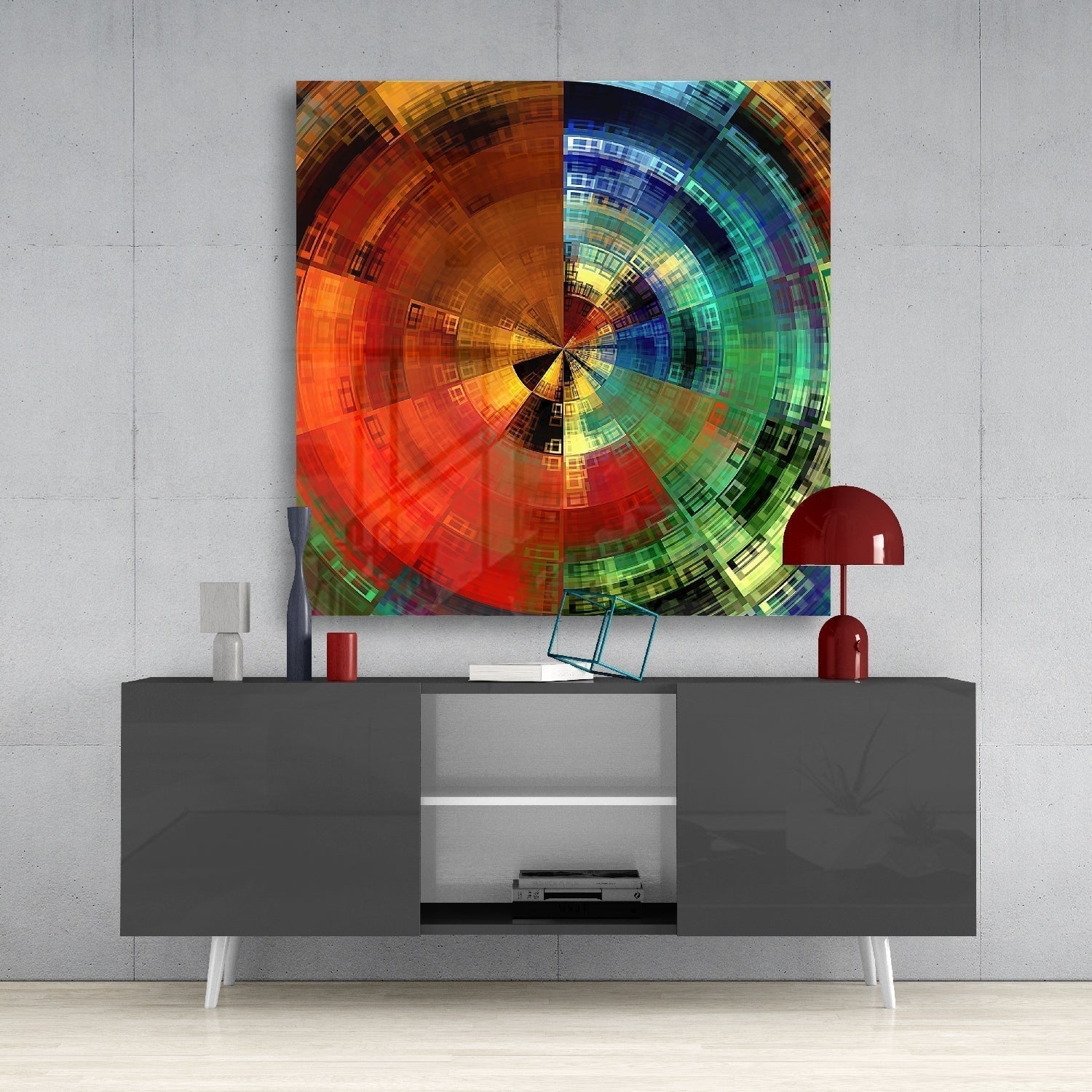 Color Wheel Glass Wall Art | Insigne Art Design