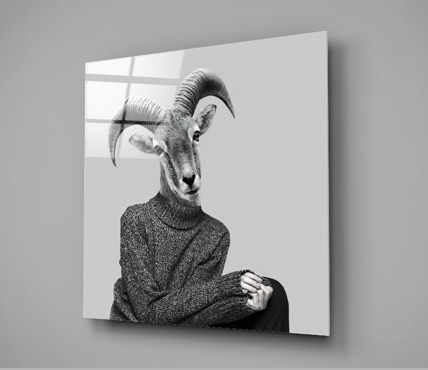 Lady Antelope Glass Wall Art | Insigne Art Design