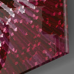 Red Spiral Glass Wall Art | Insigne Art Design