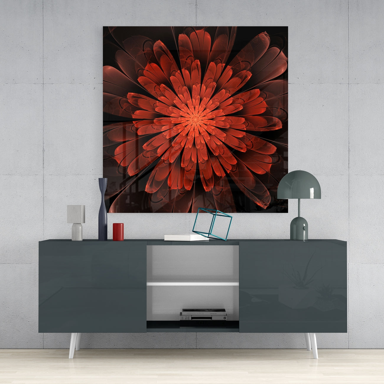 Flower Glass Wall Art | Insigne Art Design