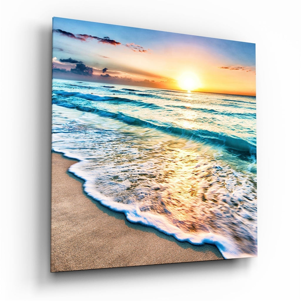 Sunset  Glass Wall Art