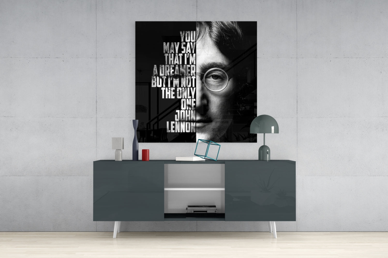 John Lennon  Glass Wall Art