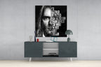 Kurt Cobain  Glass Wall Art