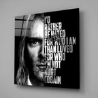 Kurt Cobain  Glass Wall Art
