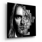 Kurt Cobain  Glass Wall Art