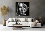 Kurt Cobain  Glass Wall Art
