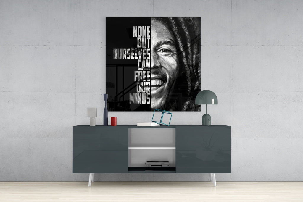 Bob Marley Glass Wall Art