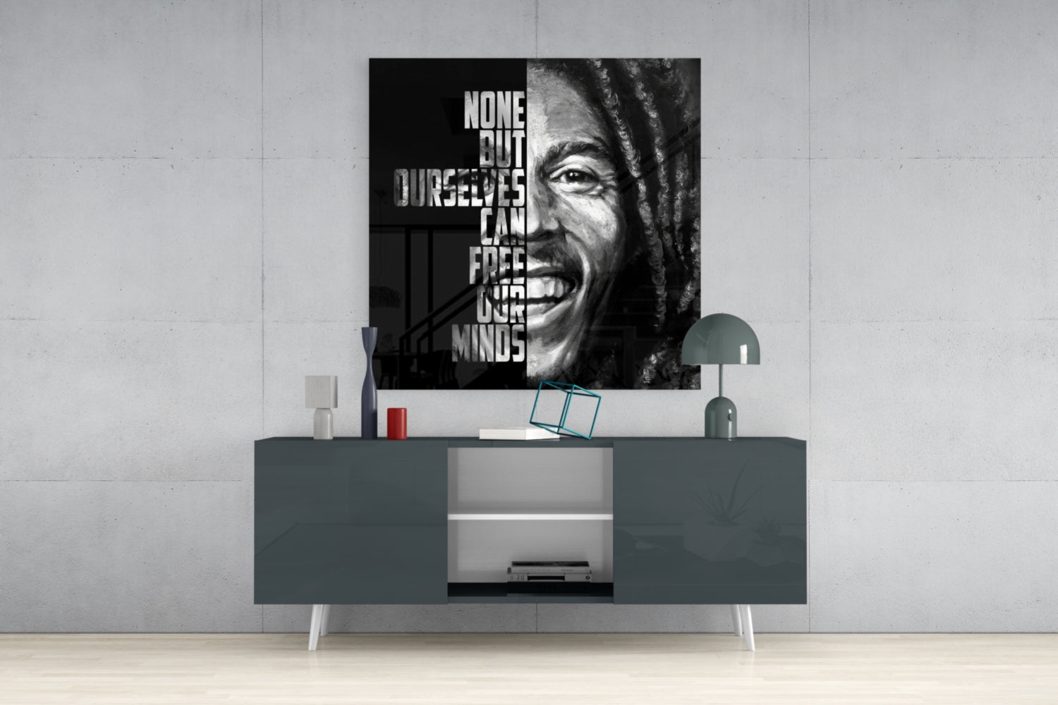 Bob Marley Glass Wall Art