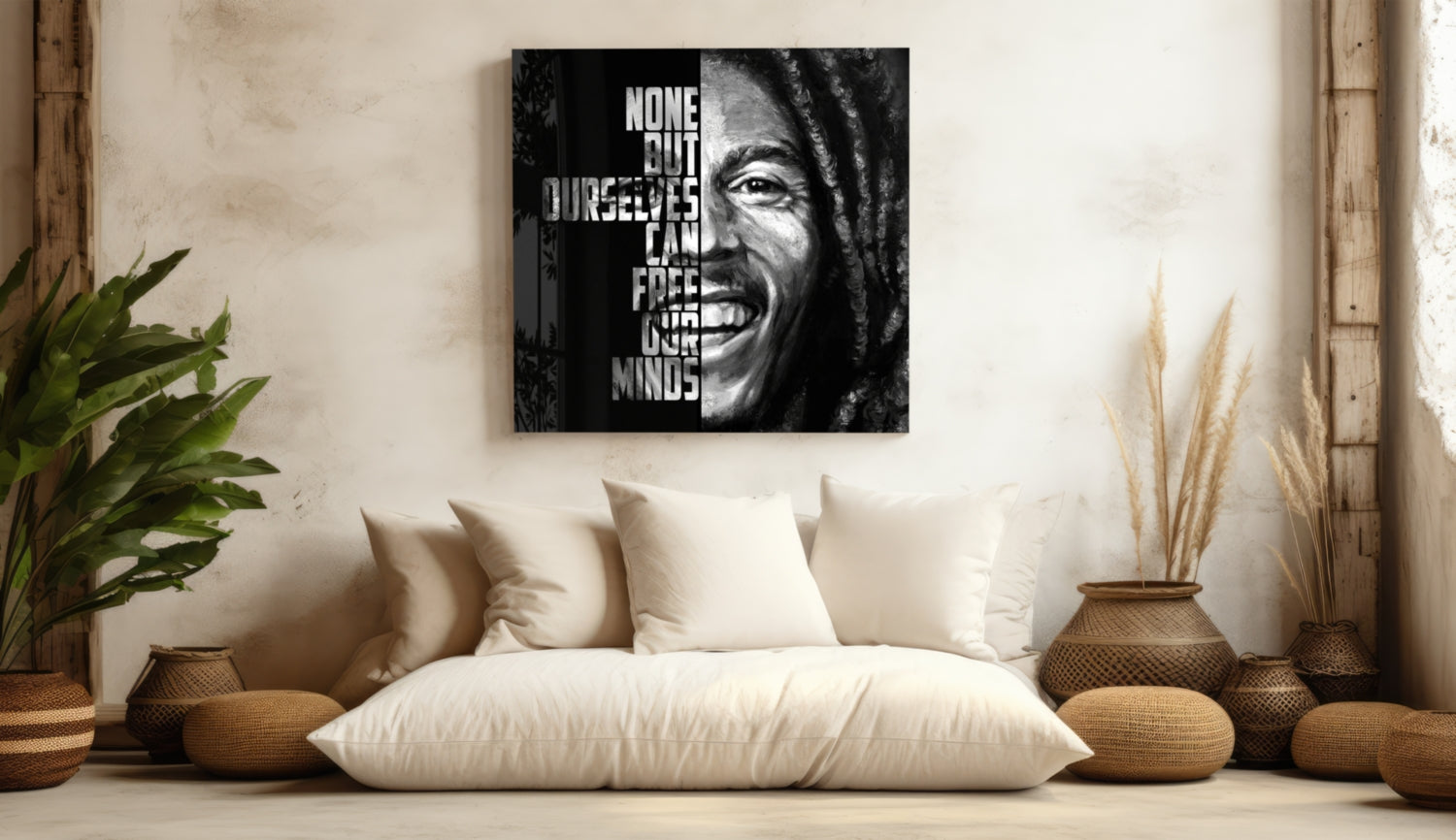 Bob Marley Glass Wall Art