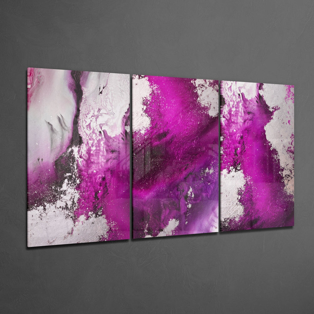 Fuchsia Glass Mega Wall Art Mega Glass Wall Art