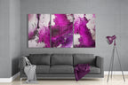 Fuchsia Glass Mega Wall Art Mega Glass Wall Art