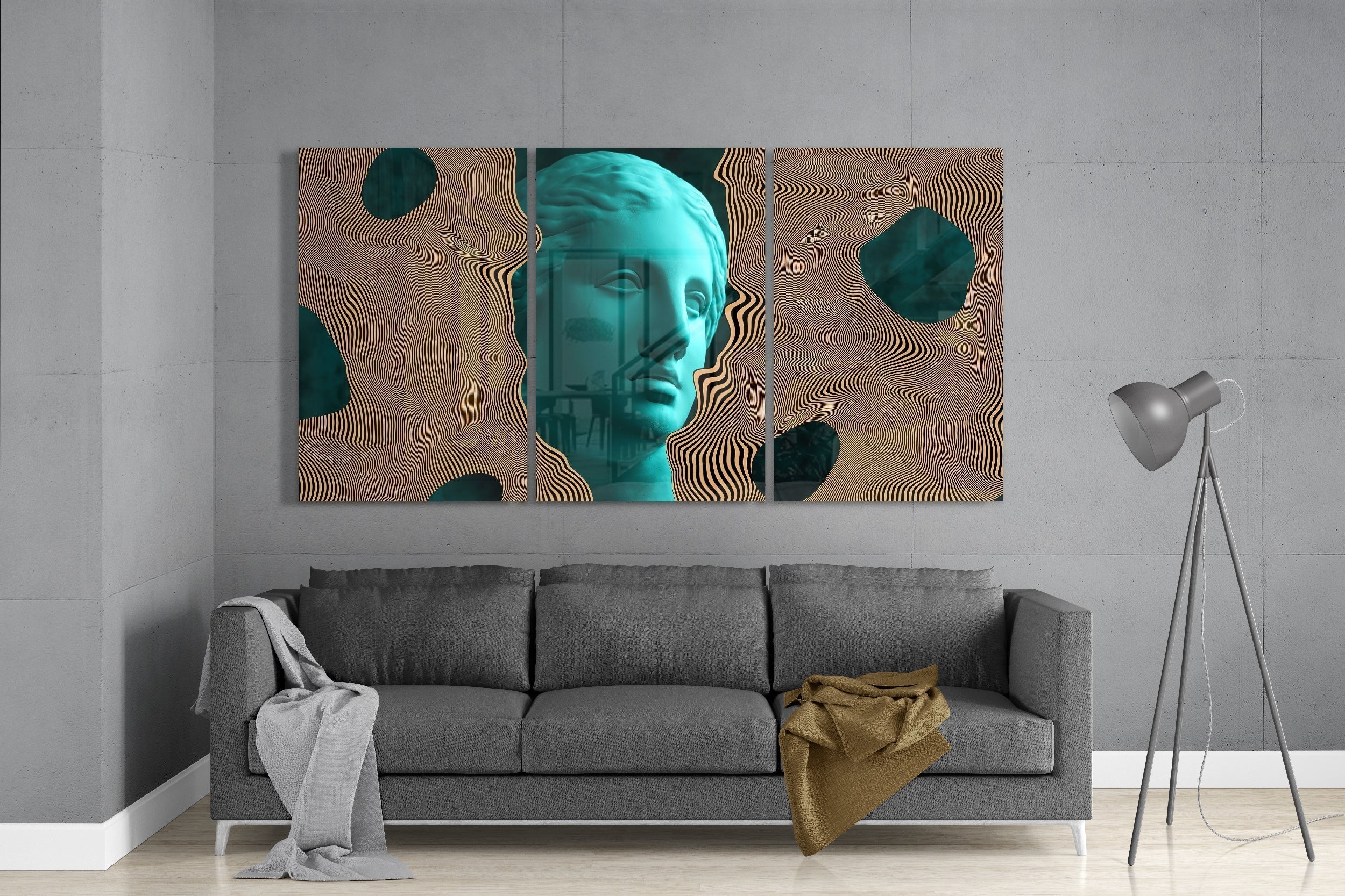 Statue Glass Art Mega Glass Wall Art