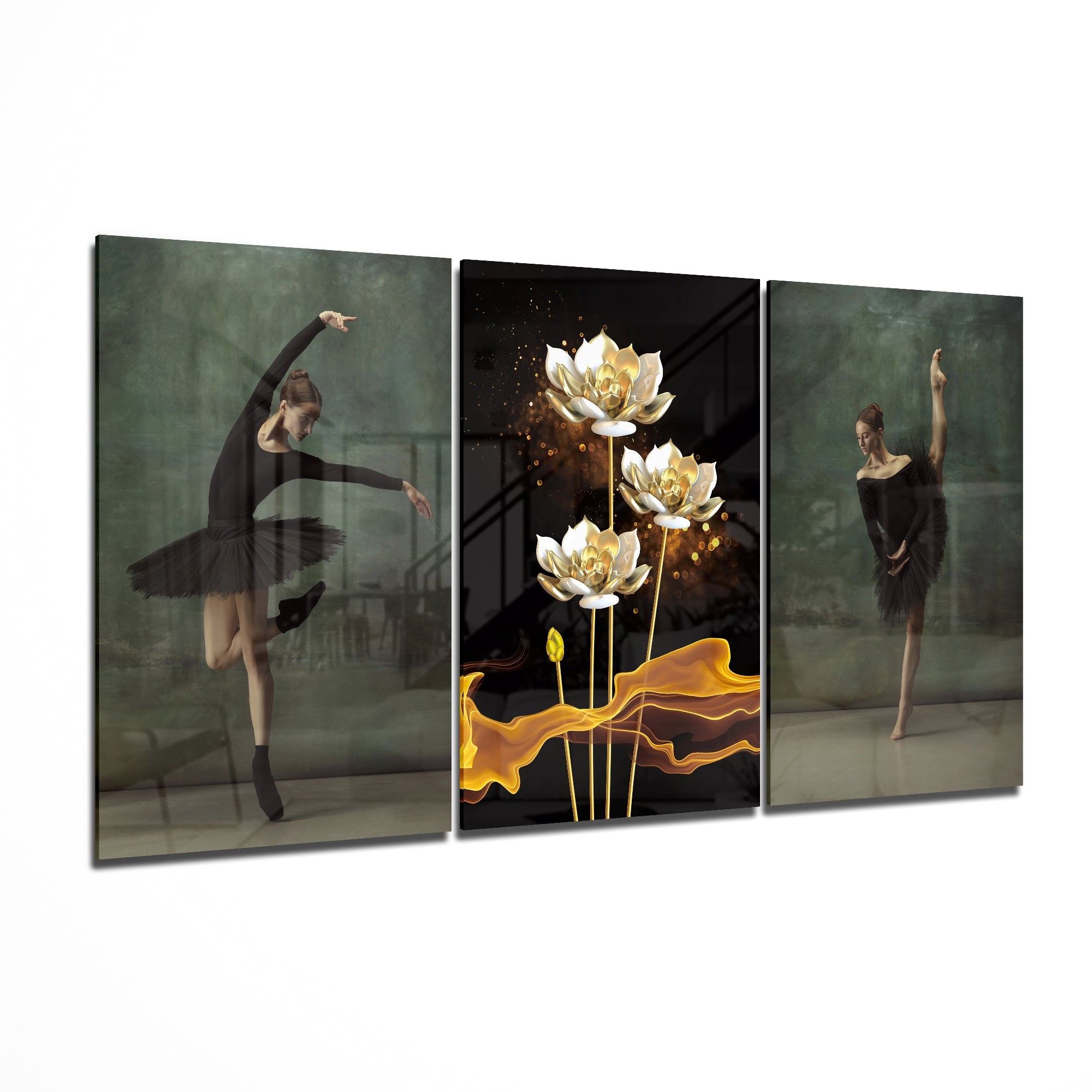 Ballerina Glass Art Mega Glass Wall Art
