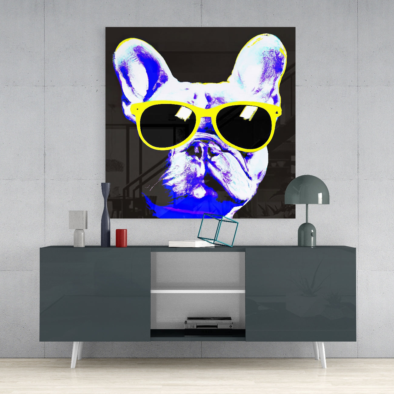 Cool Dog Glass Wall Art  || Designers Collection | Insigne Art Design