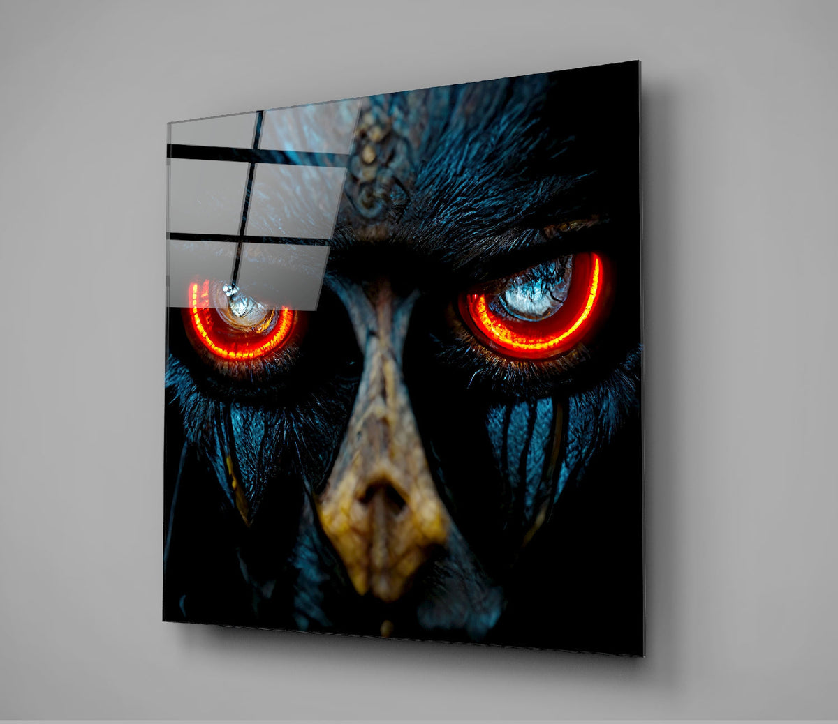 Anger in the Eyes Glass Wall Art  || Designers Collection